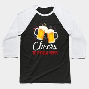 Cheers To A New Year Beer Glass 2019 T-shirt Baseball T-Shirt